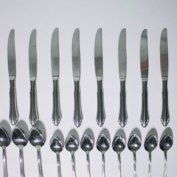 Vintage Retroneu Korea 18/8 Flatware & Serving Set 46 Pieces BARRINGTON - Picture 11 of 13